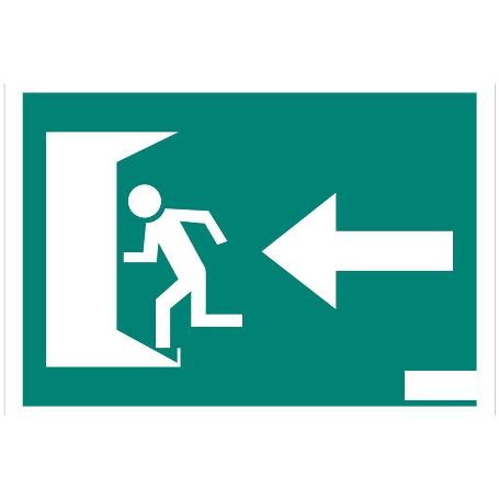 SEÑAL LUMINISCENTE 210X148MM. SALIDA EMERGENCIA IZQUIERDA