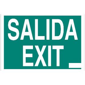 SEÑAL LUMINISCENTE 297X210MM. SEÑAL SALIDA / EXIT
