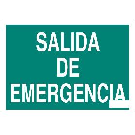 SEÑAL LUMINISCENTE 210X148MM. SALIDA DE EMERGENCIA TEXTO
