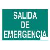SEÑAL LUMINISCENTE 210X148MM. SALIDA DE EMERGENCIA TEXTO