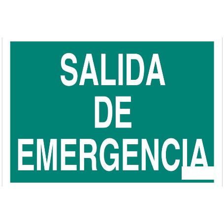 SEÑAL LUMINISCENTE 297X210MM. SALIDA DE EMERGENCIA TEXTO