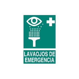 SEÑAL LUMINISCENTE 420X297MM. LAVAOJOS DE EMERGENCIA PICTOGRAMA + TEXTO