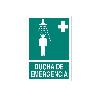 SEÑAL LUMINISCENTE 297X210MM. DUCHA EMERGENCIA IMAGEN + TEXTO