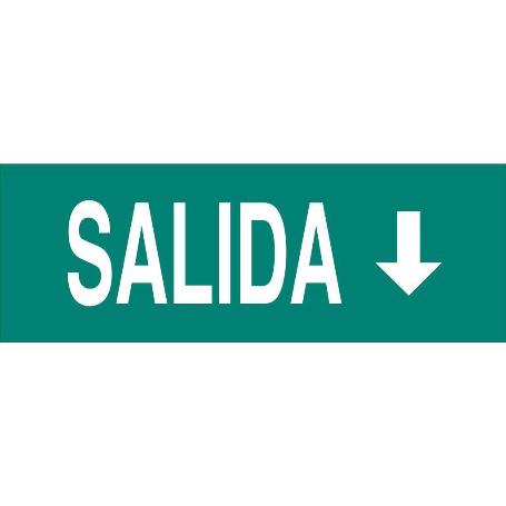 SEÑAL LUMINISCENTE 400X100MM. SEÑAL SALIDA ABAJO