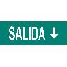 SEÑAL LUMINISCENTE 400X100MM. SEÑAL SALIDA ABAJO