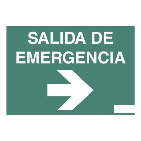 SEÑAL LUMINISCENTE 210X148MM. SALIDA DE EMERGENCIA TEXTO