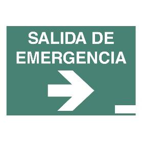 SEÑAL LUMINISCENTE 420X297MM. SALIDA DE EMERGENCIA TEXTO