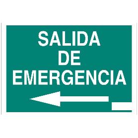 SEÑAL LUMINISCENTE 420X297MM. SALIDA DE EMERGENCIA TEXTO