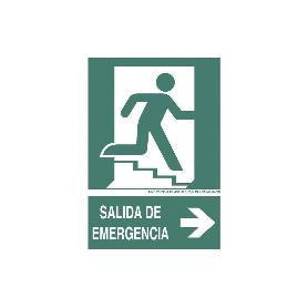 SEÑAL LUMINISCENTE 420X297MM. SALIDA DE EMERGENCIA TEXTO
