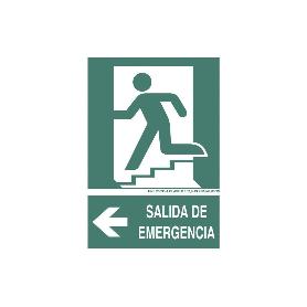 SEÑAL LUMINISCENTE 210X148MM. SALIDA DE EMERGENCIA TEXTO