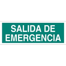 SEÑAL LUMINISCENTE 400X100MM. SALIDA DE EMERGENCIA TEXTO