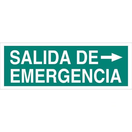 SEÑAL LUMINISCENTE 400X100MM. SALIDA DE EMERGENCIA TEXTO