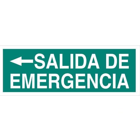 SEÑAL LUMINISCENTE 400X100MM. SALIDA DE EMERGENCIA TEXTO