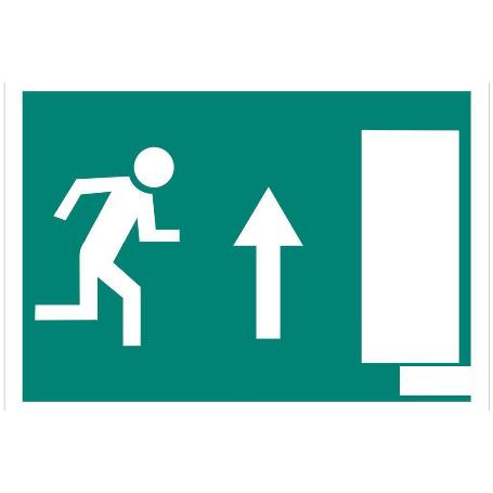 SEÑAL LUMINISCENTE 210X148MM SALIDA EMERGENCIA ARRIBA