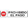 SEÑAL GLASSPACK ADHESIVA 250X62MM. PROHIBIDO EL PASO