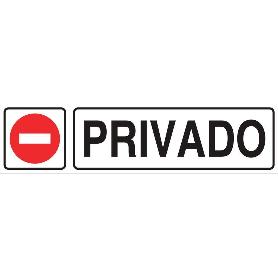SEÑAL GLASSPACK ADHESIVA 175X45MM. PRIVADO