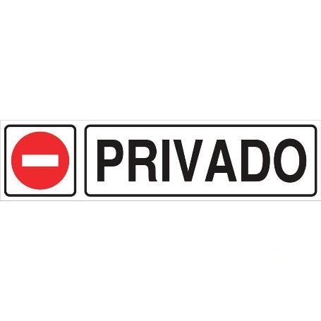 SEÑAL GLASSPACK ADHESIVA 175X45MM. PRIVADO