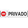 SEÑAL GLASSPACK ADHESIVA 250X62MM. PRIVADO