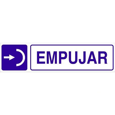 SEÑAL GLASSPACK ADHESIVA 250X62MM. EMPUJAR