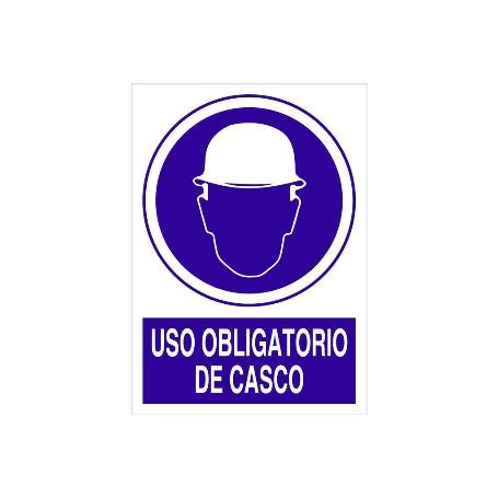 SEÑAL POLIESTIRENO 210X148MM USO OBLIGATORIO DE CASCO