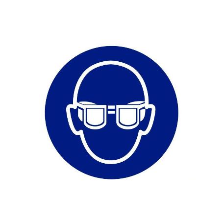 SEÑAL ADHESIVA 105X105MM. OBLIGATORIO USO DE GAFAS