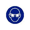 SEÑAL ADHESIVA 105X105MM. OBLIGATORIO USO DE GAFAS