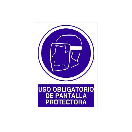 SEÑAL POLIESTIRENO 210X148MM. USO OBLIGATORIO DE PANTALLA PROTECTORA