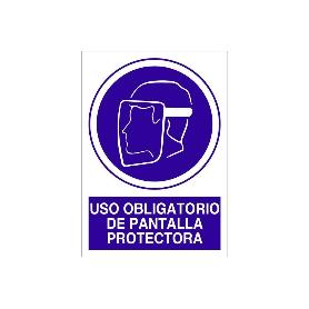 SEÑAL POLIESTIRENO  420X297MM. USO OBLIGATORIO DE PANTALLA PROTECTORA