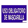SEÑAL POLIESTIRENO 297X210MM. USO OBLIGATORIO DE MASCARILLA TEXTO