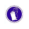 SEÑAL ADHESIVA 148X148MM. OBLIGATORIO GUANTES