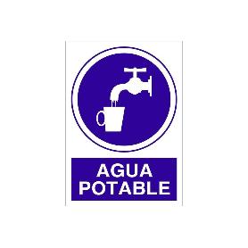 SEÑAL ADHESIVA 148X105MM. AGUA POTABLE