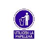 SEÑAL POLIESTIRENO 297X210MM. UTILICEN LA PAPELERA