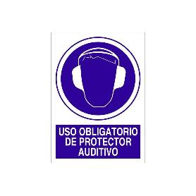 SEÑAL POLIESTIRENO 297X210MM USO OBLIGATORIO DE PROTECTOR AUDITIVO