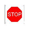 SEÑAL POLIPROPILENO CELULAR 600X600MM OB06 STOP
