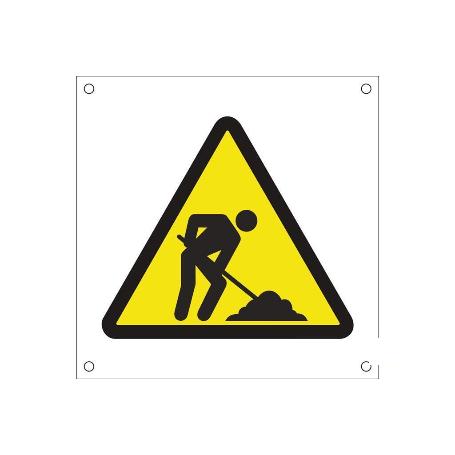 SEÑAL POLIPROPILENO CELULAR 600X600MM OB10 OBRAS