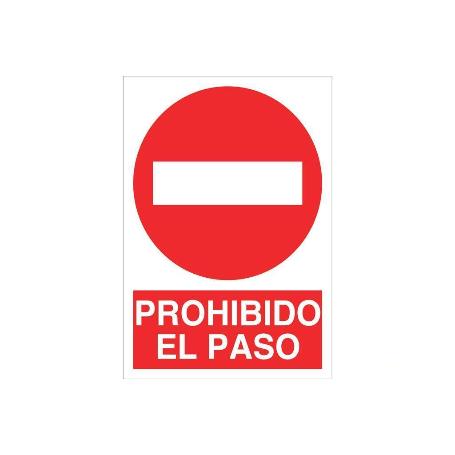 SEÑAL ADHESIVA 297X210MM. PROHIBIDO EL PASO