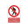SEÑAL POLIESTIRENO 297X210 MM. PROHIBIDO EL PASO A PEATONES
