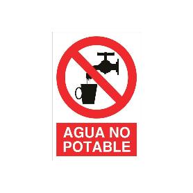 SEÑAL ADHESIVA 297X210MM. AGUA NO POTABLE
