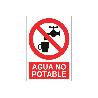 SEÑAL POLIESTIRENO 297X210 MM. AGUA NO POTABLE
