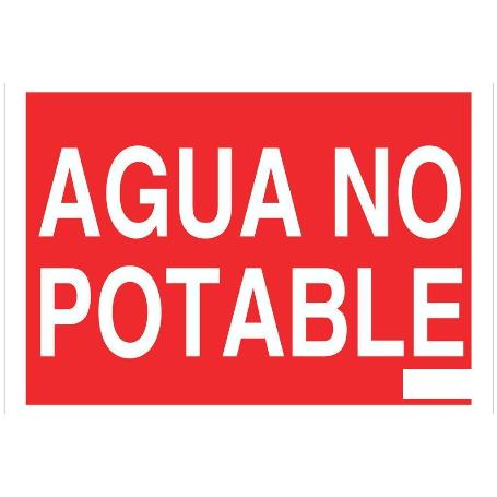 SEÑAL POLIESTIRENO 297X210MM AGUA NO POTABLE