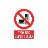 SEÑAL POLIESTIRENO 297X210 MM. PROHIBIDO COMER Y BEBER. EL DISEÑO DE LA SEÑAL PUEDE VARIAR, PERO EN NINGÚN CASO SE 