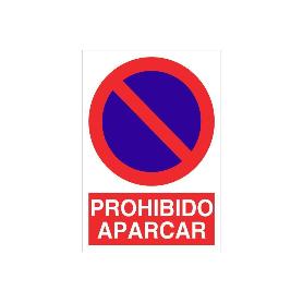 SEÑAL POLIESTIRENO 297X210 MM. PROHIBIDO APARCAR