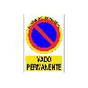 SEÑAL ADHESIVA 297X210MM. VADO PERMANENTE