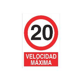 SEÑAL POLIESTIRENO 297X210MM. VELOCIDAD MÁXIMA