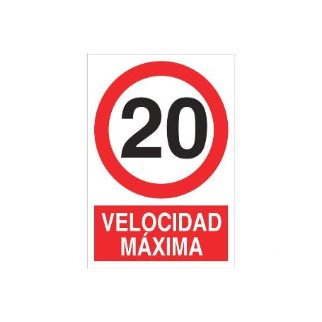 SEÑAL POLIESTIRENO 297X210MM. VELOCIDAD MÁXIMA