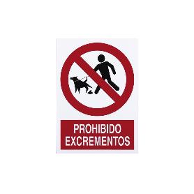 SEÑAL POLIESTIRENO 420X297MM. PROHIBIDO EXCREMENTOS