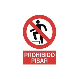 SEÑAL POLIESTIRENO 297X210MM PROHIBIDO PISAR
