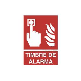 SEÑAL LUMINISCENTE 210X148MM. TIMBRE DE ALARMA