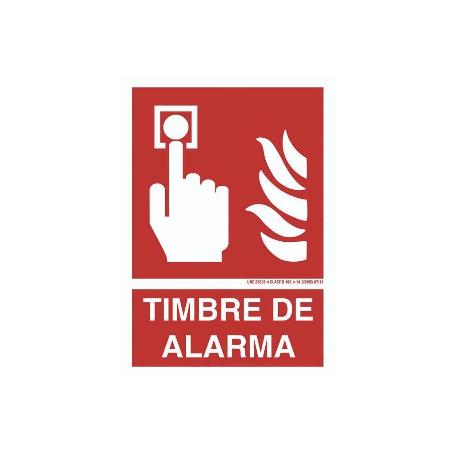 SEÑAL LUMINISCENTE 297X210MM. TIMBRE DE ALARMA
