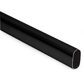 TUBO OVALADO PARA ARMARIO 30X15 MM NEGRO 3 M ACERO ( COLOR:#000000 2)